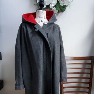 SOLD Wool Blend Hooded Coat